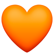 🧡 Emoji oranges Herz Facebook 3.0.