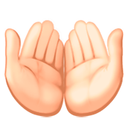 🤲🏻 Emoji Handflächen nach oben: helle Hautfarbe Facebook 3.0.