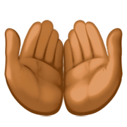 🤲🏾 Emoji Handflächen nach oben: mitteldunkle Hautfarbe Facebook 3.0.