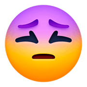 Emoji 😣 Faccina Perseverante su Facebook 3.0.