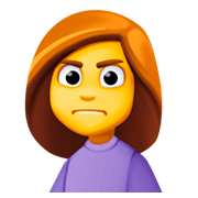 Emoji 🙍 Persona Corrucciata su Facebook 3.0.