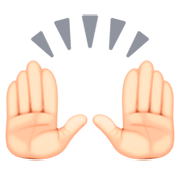 🙌🏻 Emoji Mãos Para Cima: Pele Clara na Facebook 3.0.