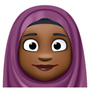 🧕🏿 Emoji Mulher Com Véu: Pele Escura na Facebook 3.0.