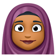 🧕🏾 Emoji Frau mit Kopftuch: mitteldunkle Hautfarbe Facebook 3.0.