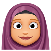 🧕🏼 Emoji Frau mit Kopftuch: mittelhelle Hautfarbe Facebook 3.0.