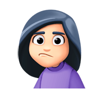 Emoji 🙎🏻 Persona Imbronciata: Carnagione Chiara su Facebook 3.0.