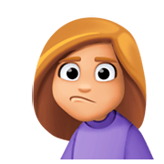 Emoji 🙎🏼 Persona Imbronciata: Carnagione Abbastanza Chiara su Facebook 3.0.
