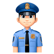 👮🏻 Emoji Polizist(in): helle Hautfarbe Facebook 3.0.