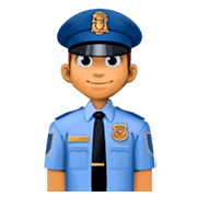 Émoji 👮🏽 Officier De Police : Peau Légèrement Mate sur Facebook 3.0.