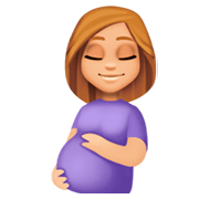 🤰🏼 Emoji Mujer Embarazada: Tono De Piel Claro Medio en Facebook 3.0.