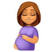 🤰🏽 Emoji Mujer Embarazada: Tono De Piel Medio en Facebook 3.0.