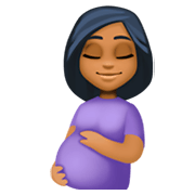 🤰🏾 Emoji schwangere Frau: mitteldunkle Hautfarbe Facebook 3.0.