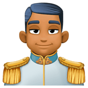 🤴🏾 Emoji Príncipe: Tono De Piel Oscuro Medio en Facebook 3.0.