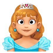 Émoji 👸🏼 Princesse : Peau Moyennement Claire sur Facebook 3.0.