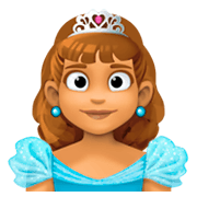 Émoji 👸🏽 Princesse : Peau Légèrement Mate sur Facebook 3.0.