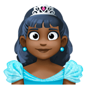 👸🏿 Emoji Princesa: Tono De Piel Oscuro en Facebook 3.0.