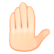 Emoji 🤚🏻 Dorso Mano Alzata: Carnagione Chiara su Facebook 3.0.
