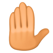 🤚🏽 Emoji Dorso Da Mão Levantado: Pele Morena na Facebook 3.0.