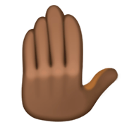 🤚🏿 Emoji erhobene Hand von hinten: dunkle Hautfarbe Facebook 3.0.