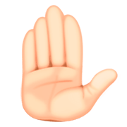 ✋🏻 Emoji Mão Levantada: Pele Clara na Facebook 3.0.