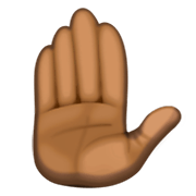 ✋🏿 Emoji erhobene Hand: dunkle Hautfarbe Facebook 3.0.
