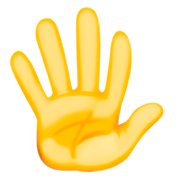 🖐️ Emoji Mão Aberta Com Os Dedos Separados na Facebook 3.0.