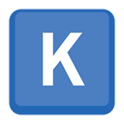 Emoji 🇰 Lettera simbolo indicatore regionale K su Facebook 3.0.