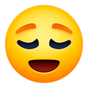 Emoji 😌 Faccina Sollevata su Facebook 3.0.