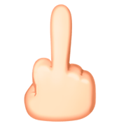 Emoji 🖕🏻 Dito Medio: Carnagione Chiara su Facebook 3.0.