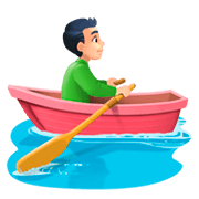 🚣🏻 Emoji Person im Ruderboot: helle Hautfarbe Facebook 3.0.