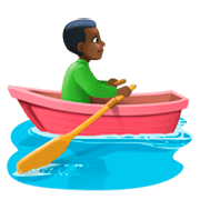 🚣🏿 Emoji Person im Ruderboot: dunkle Hautfarbe Facebook 3.0.