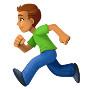 🏃🏽 Emoji Persona Corriendo: Tono De Piel Medio en Facebook 3.0.