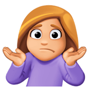 🤷🏼 Emoji Persona Encogida De Hombros: Tono De Piel Claro Medio en Facebook 3.0.