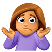 🤷🏽 Emoji Persona Encogida De Hombros: Tono De Piel Medio en Facebook 3.0.
