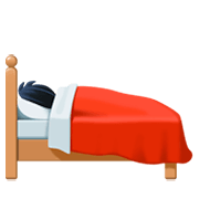 🛌🏻 Emoji im Bett liegende Person: helle Hautfarbe Facebook 3.0.