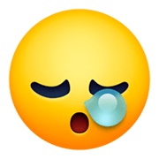 Emoji 😪 Faccina Assonnata su Facebook 3.0.