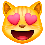😻 Emoji lachende Katze mit Herzen als Augen Facebook 3.0.
