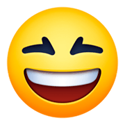 Emoji 😆 Sorriso A Bocca Aperta Con Occhi Chiusi su Facebook 3.0.