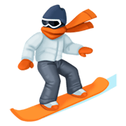Emoji 🏂 Persona Sullo Snowboard su Facebook 3.0.