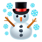☃️ Emoji Muñeco De Nieve Con Nieve en Facebook 3.0.