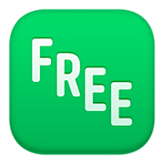 🆓 Emoji Wort „Free“ in blauem Quadrat Facebook 3.0.