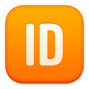 🆔 Emoji Großbuchstaben ID in lila Quadrat Facebook 3.0.