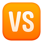 🆚 Emoji Großbuchstaben VS in orangefarbenem Quadrat Facebook 3.0.