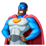 🦸🏿 Emoji Personaje De Superhéroe: Tono De Piel Oscuro en Facebook 3.0.