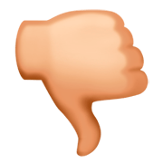 👎🏼 Emoji Daumen runter: mittelhelle Hautfarbe Facebook 3.0.