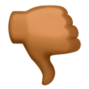 👎🏾 Emoji Daumen runter: mitteldunkle Hautfarbe Facebook 3.0.