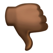 👎🏿 Emoji Daumen runter: dunkle Hautfarbe Facebook 3.0.