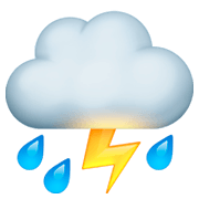 ⛈️ Emoji Wolke mit Blitz und Regen Facebook 3.0.