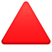 Emoji 🔺 Triangolo Rosso Con Punta Verso L’alto su Facebook 3.0.