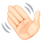 👋🏻 Emoji Mão Acenando: Pele Clara na Facebook 3.0.